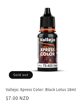 Black Lotus. Sold out in New Zealand.