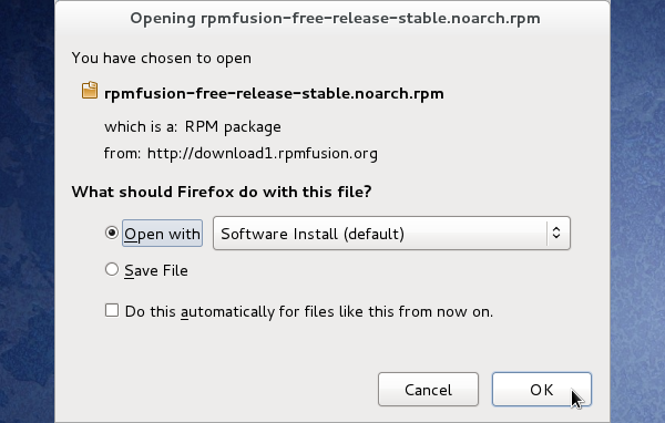 installing rpmfusion repositories