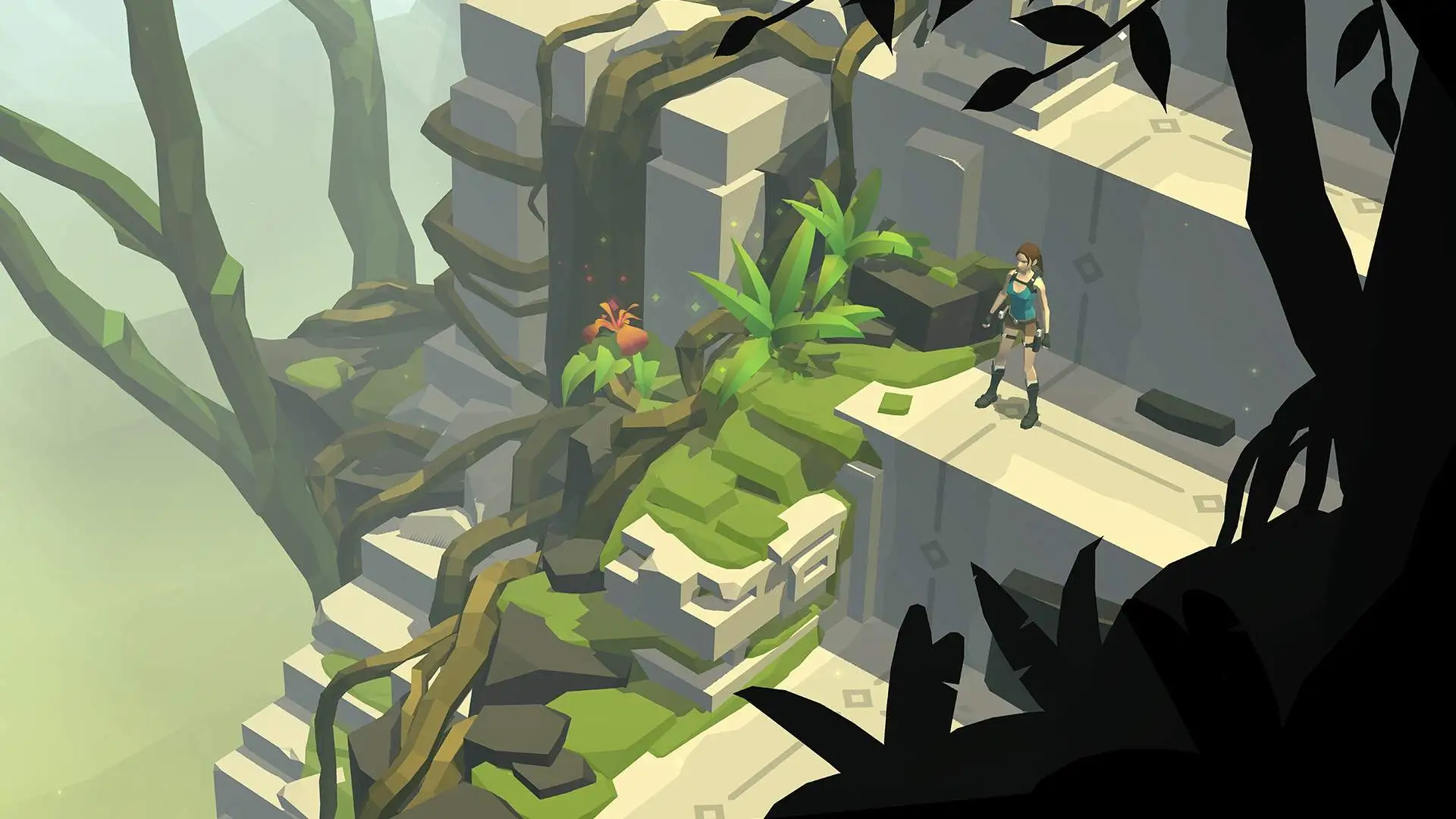 A screenshot from Lara Croft Go