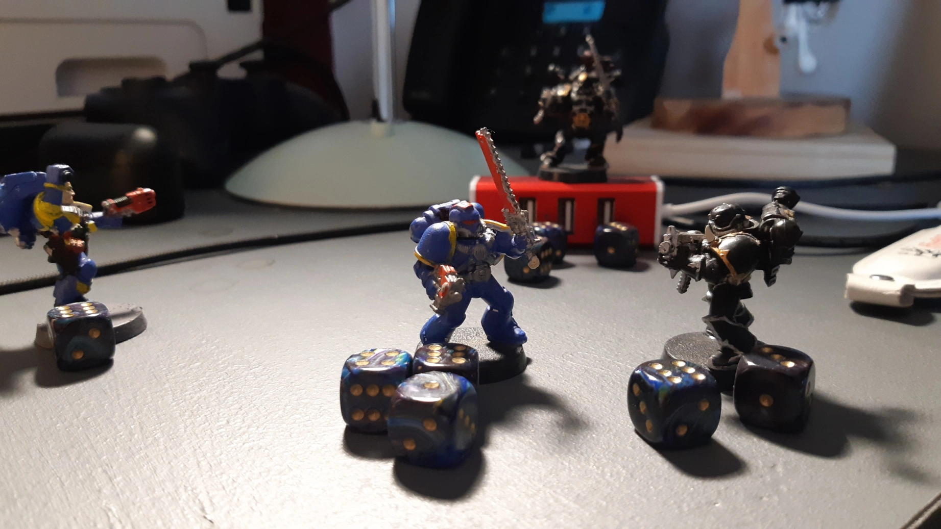 Tiny toy soldiers fight to the death on my desk in an endless war that lasts no more than 5 minutes.